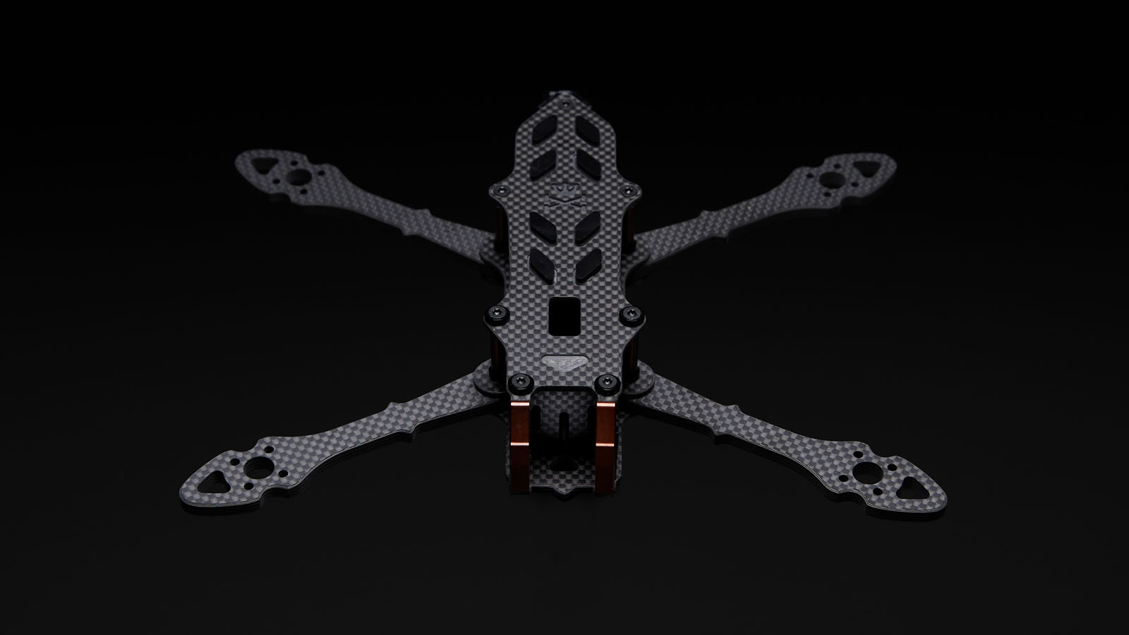 Pirat Punch 5-inch carbon fiber FPV freestyle drone frame front view